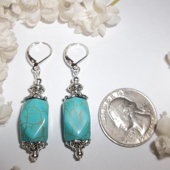 Earring Turquoise Blue Southwestern Style NWT 5059 - Picture 2 of 8